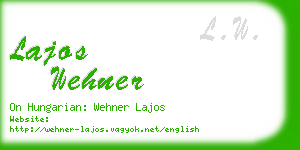 lajos wehner business card